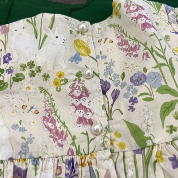 Rare Editions 18M Dress Set Spring Bunny Chicks Floral - Picture 3 of 8